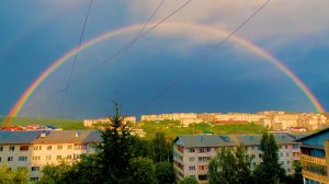 Шикарная радуга над Иркутском