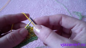 Цветной узор. Вязание спицами