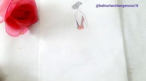 Платье из цветов рисунок.