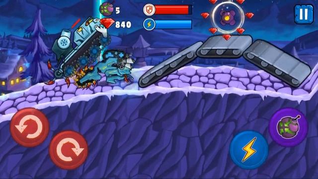 Машины с ПИЛАМИ против Босса СНЕГОМЁТЧИК в Car Eats Car 3! Эпичное Уничтожение Хищных Тачек смотреть онлайн