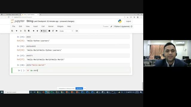 Hands-on Python Programming- Session 5 || By Dr. Rizwan Alam || Strings in Python Programming