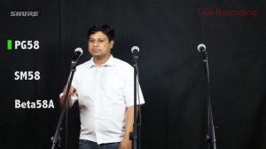 Shure Vocal Microphone comparison Beta 58A, SM 58 and PG 58