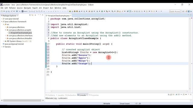 Collection Framework in Java - #6 - Creating an ArrayList and Adding New Elements to It