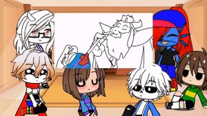 Реакция UnderTale На Куяш анимацию  UnderTale за 8 минут Gacha Club