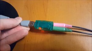 ПЕРЕХОДНИК USB-3.5 МИКРОФОН НАУШНИКИ