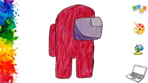 Как нарисовать Амонг Ас карандашом поэтапно