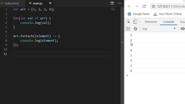 JavaScript Tutorial - 16:  Iterate an array