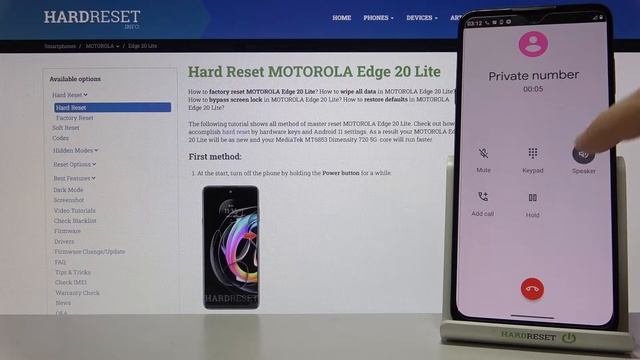 MOTOROLA Edge 20 Lite | Как выглядит входящий звонок на MOTOROLA Edge 20 Lite
