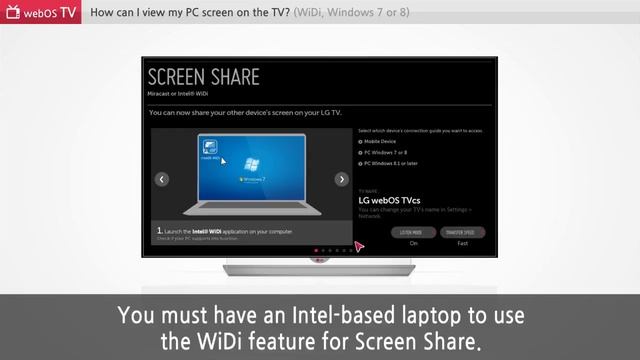 WebOS TV Laptop Screen Share on LG Smart TV смотреть онлайн