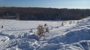 Лесная поляна зима осенью в Кемерово. Вики Сара