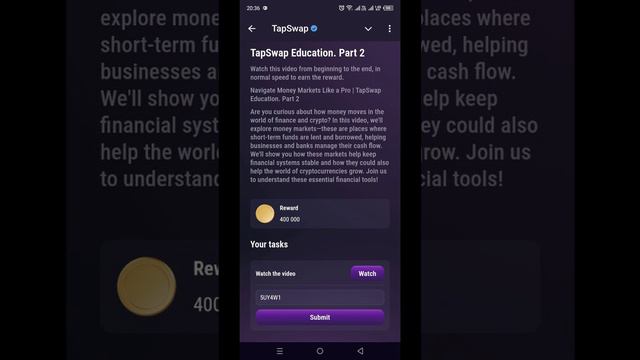 TapSwap код (TapSwap Education. Part 2) на 4.08.2024 #tapswap #tapswapcode #crypto