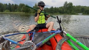Переправляемся на лодке с велосипедами. Тест Пакрафта. Река Мера