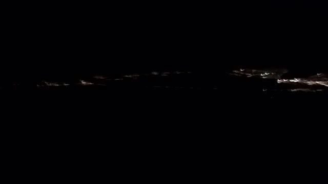 Нижний Новгород ночью с высоты самолёта
