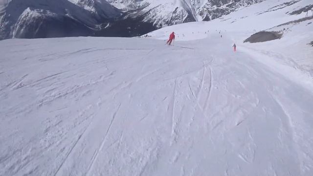 Спуск на лыжах Домбай смотреть онлайн