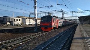"Будем жить!" Именной электропоезд ЭД4М-0380 "РЭКС-экспресс" с сообщением Владимир- Москва.