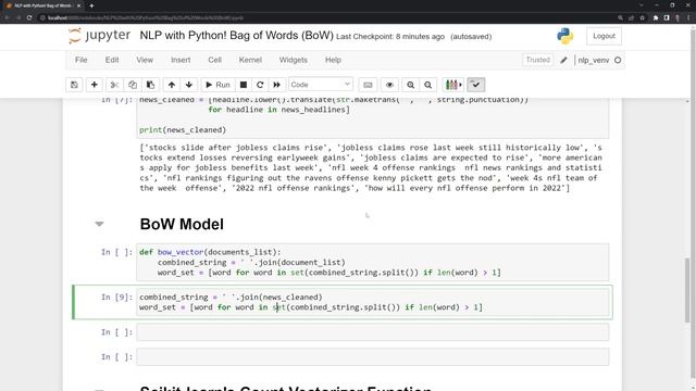NLP with Python! Bag of Words (BoW)