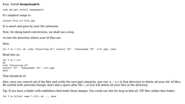 Ubuntu: Batch Processing tif images? Converting .tif to .jpeg (5 Solutions!!) смотреть онлайн