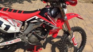 HONDA CRF 250 SOUND AKRAPOVIC SCARICO COMPLETO FULL EXHAUST CRF 250X AVVIAMENTO ELETTRICO ENDURO