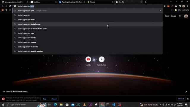 Learn typescript 2023 - installing typescript.
