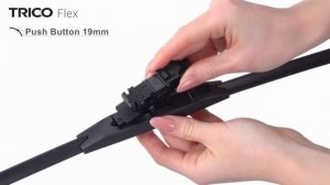 Установка дворников Trico Flex - Push Button 19mm