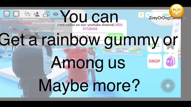 Code for rainbow gummy or among us! - Roblox Pop it Trading смотреть онлайн