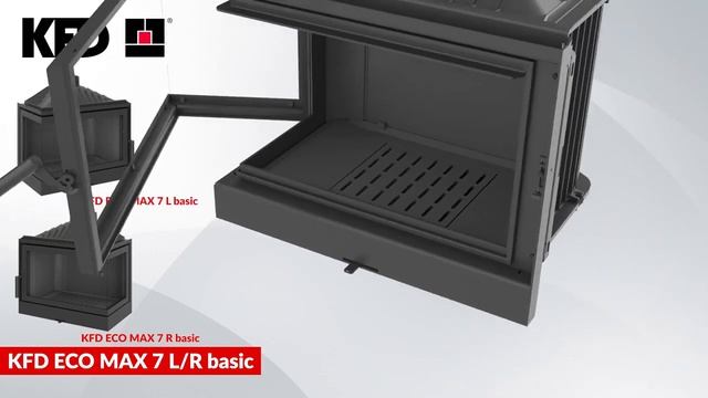 Каминная топка KFD ECO MAX 7 L/R basic угловой вариант в магазине ПечиБани