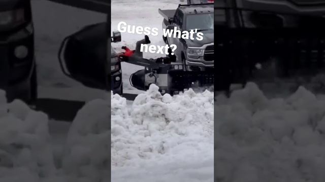 Guess what's next Winter Fail Snow Snowmobile Truck Crash