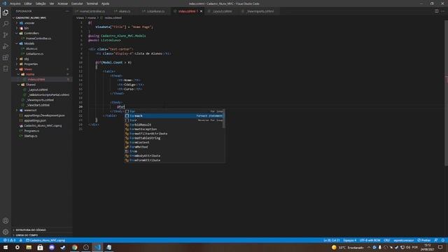 Exemplo Projeto MVC смотреть онлайн