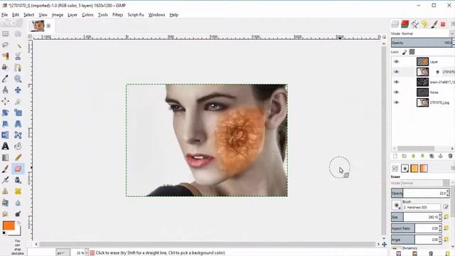 GIMP - How to Create Zombie Virus Effect | Photoshop Alternative | #76 смотреть онлайн