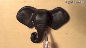 Polymer clay jewelry; Gold elephant pendant - Tutorial