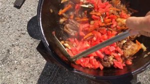 Нохат, нухат шурпа из баранины в казане. Пошаговый рецепт.