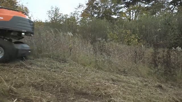 Райдер Husqvarna P524 - с цеповой косилкой смотреть онлайн