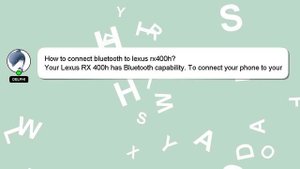 How to connect bluetooth to lexus rx400h?