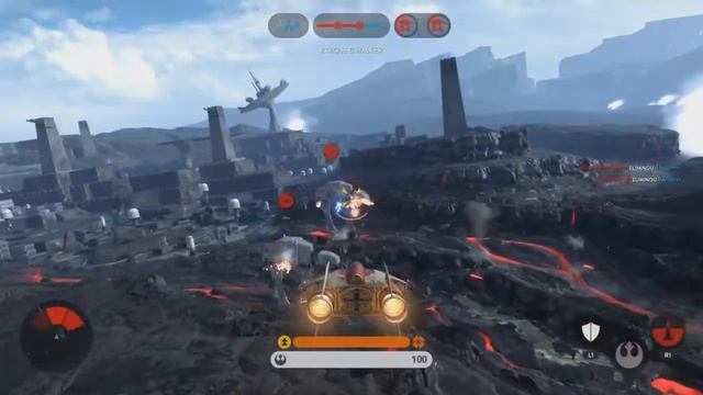 STAR WARS Battlefront - Gameplay com naves #2 смотреть онлайн