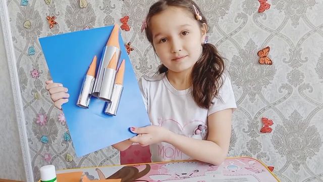 Поделка ко дню Космонавтики. Ғарышкерлер күніне арналған қолөнер. Зымыран смотреть онлайн