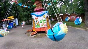 аттракционы семейство Силкиных поход в парк Белинский