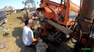 Замена правого вала конечной пары Т-16МГ. Регулировка люфтов задних колёс Самоходного Шасси.