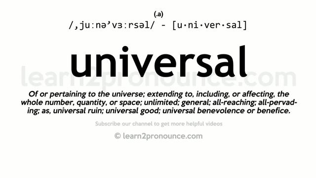 Pronunciation of Universal | Definition of Universal смотреть онлайн
