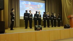 Показательное выступление юнармейцев—морских пехотинцев Домодедовской гимназии № 5 на слете Юнармии