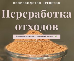 Сушка отходов производства креветки