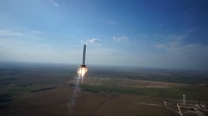 Вертикальная посадка космической ракеты Grasshopper