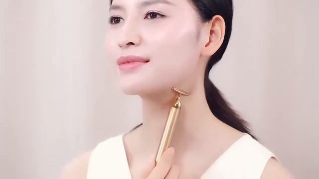 Xiaomi ролик для похудения лица 24k золото цвет вибрация красота массажер палка подтяжки кожи морщи