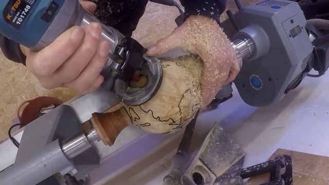 Woodturning - The Blue Planet - Log to Globe смотреть онлайн