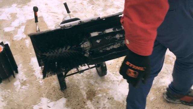 Снегоуборщик из косы. Уборка снега косой. MM56 KW,KB. смотреть онлайн