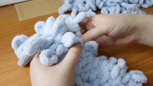 Ушки зайки для балаклавы из Alize Puffy.