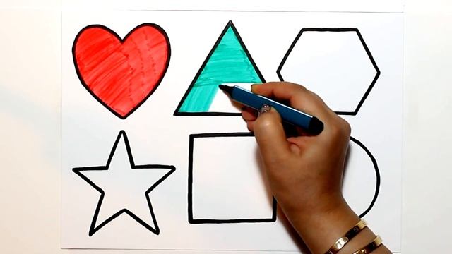 Geometric Shapes Drawing, Painting and Coloring for Kids & Toddlers/ Drawing Geometric Shapes Easy