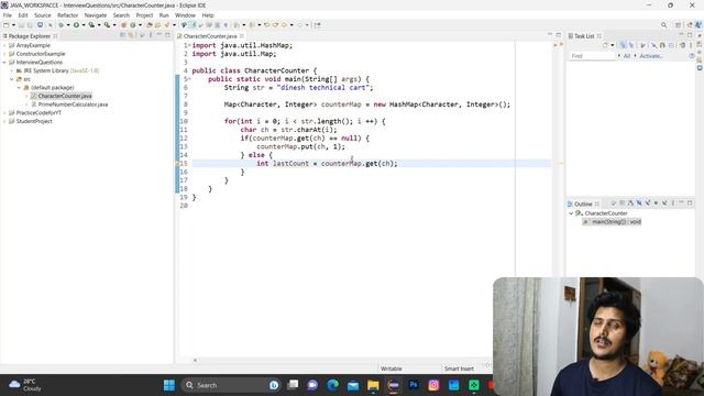 Java Interview Series | Most Asked Java Interview Question | String Character Counter in Java смотреть онлайн
