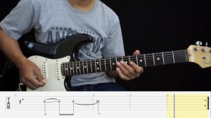 Snowman - Sia - Electric Guitar Tutorial TAB