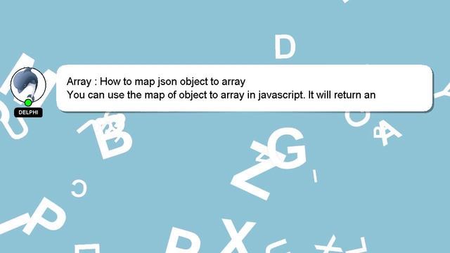Array : How to map json object to array смотреть онлайн