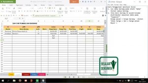 Belajar Excel - Tutorial Membuat Aplikasi Stock Gudang Sendiri (Excel & WPS office)